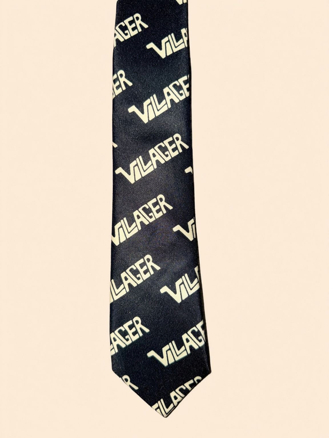 Villager Knotted Logo Tie - Black