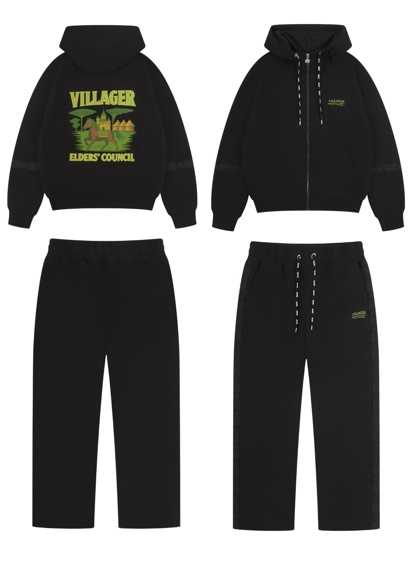 Elders’ Council Sweatsuit Set Black