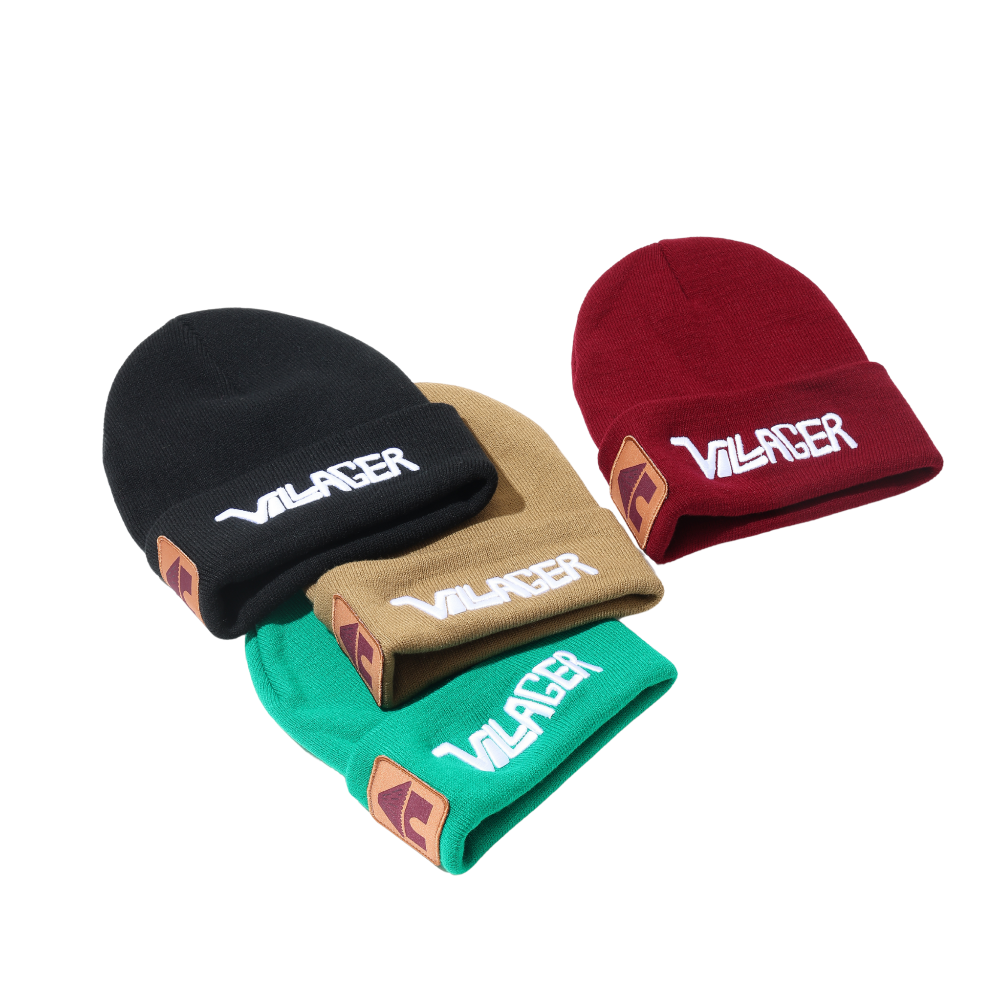 Villager Embroidered Knit Beanie