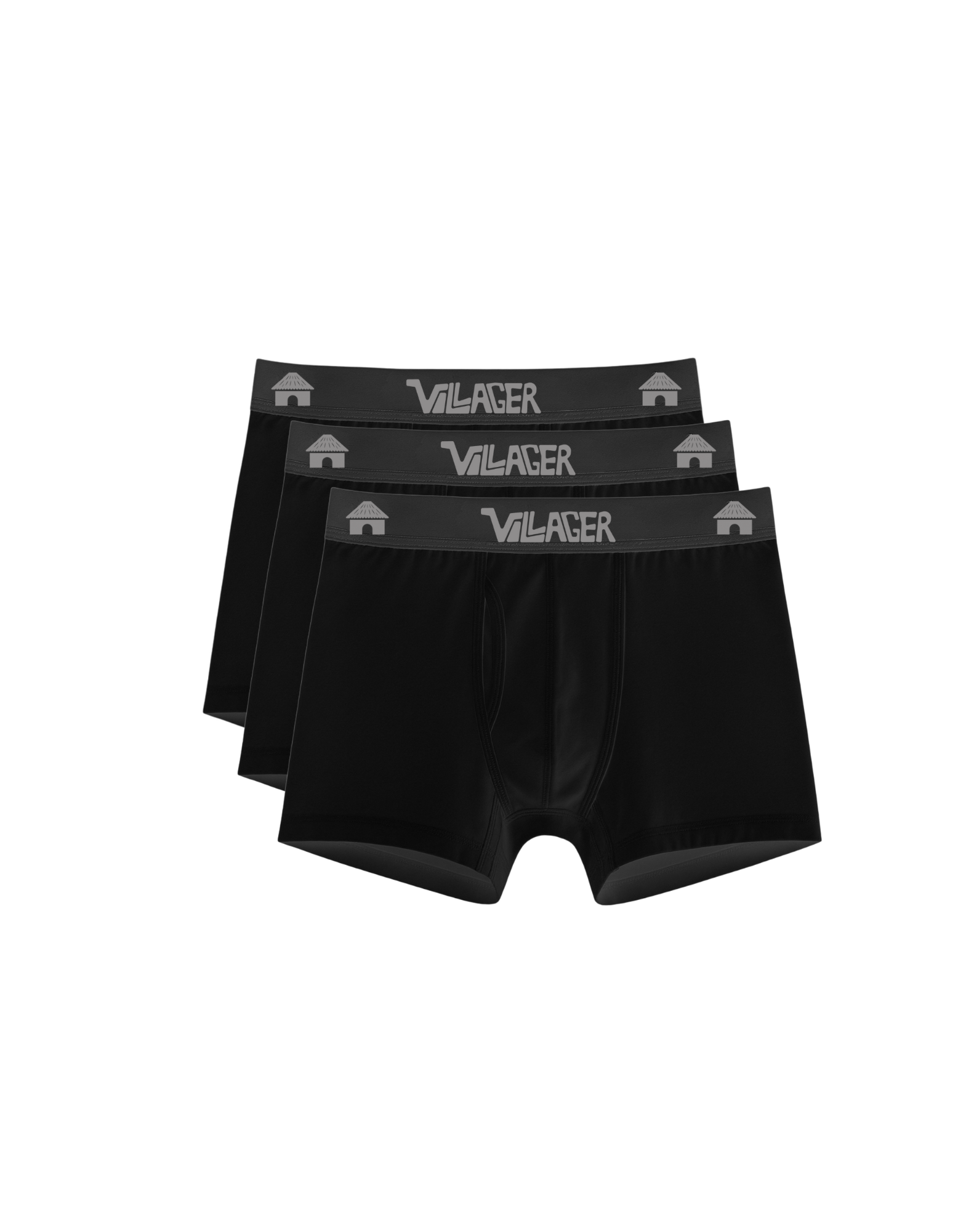 VILLAGER 3 Pack Boxers Brief Black