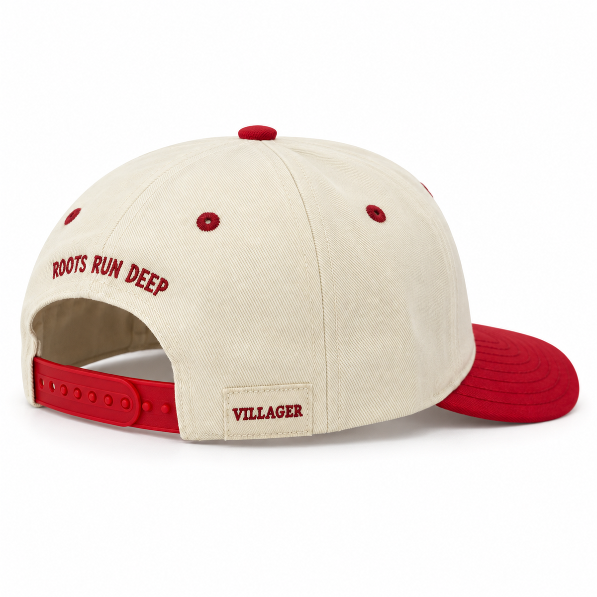 Villager Hutkeeper Snapback – Ivory / Red