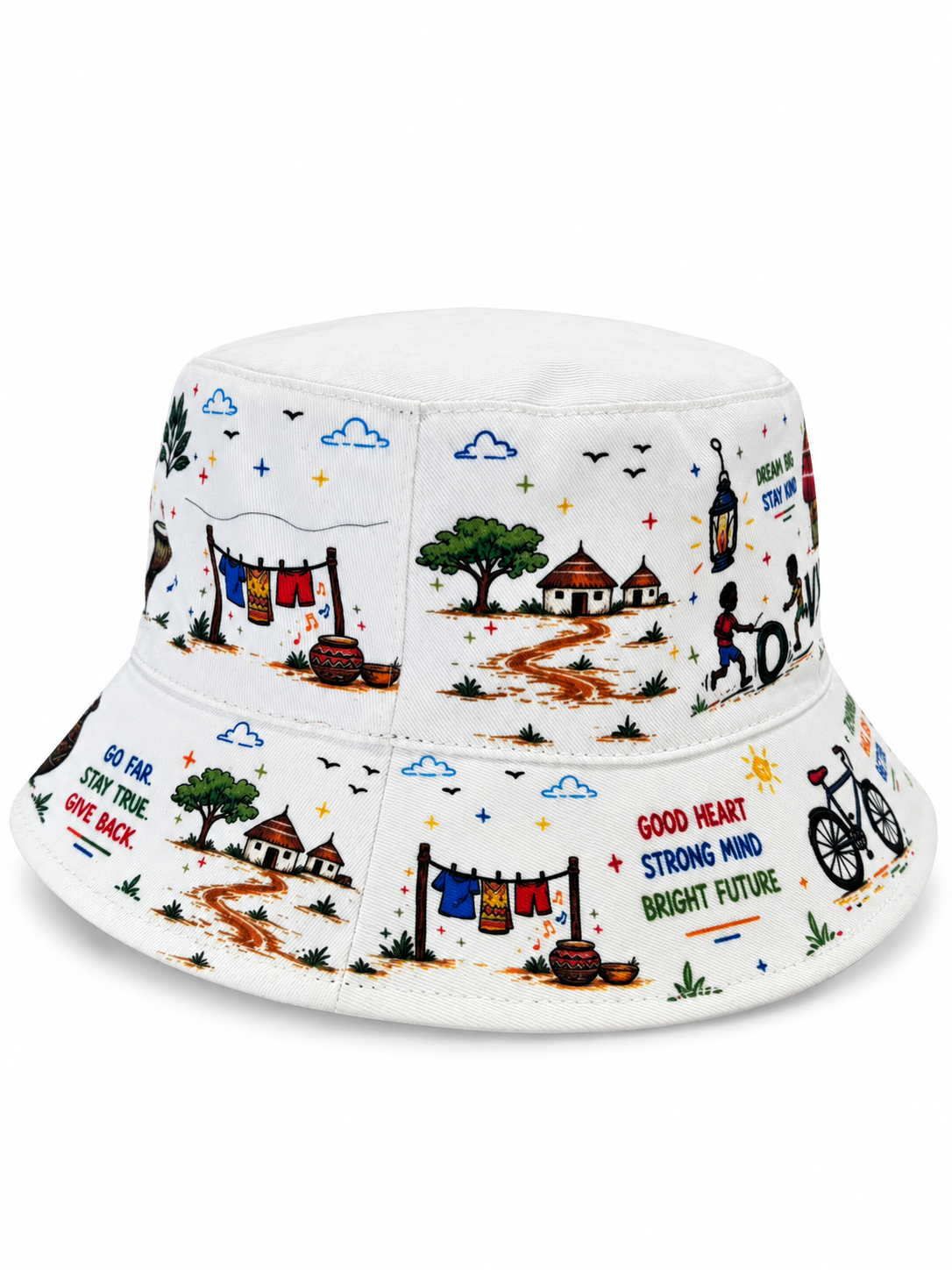 Village Stories Reversible Bucket Hat