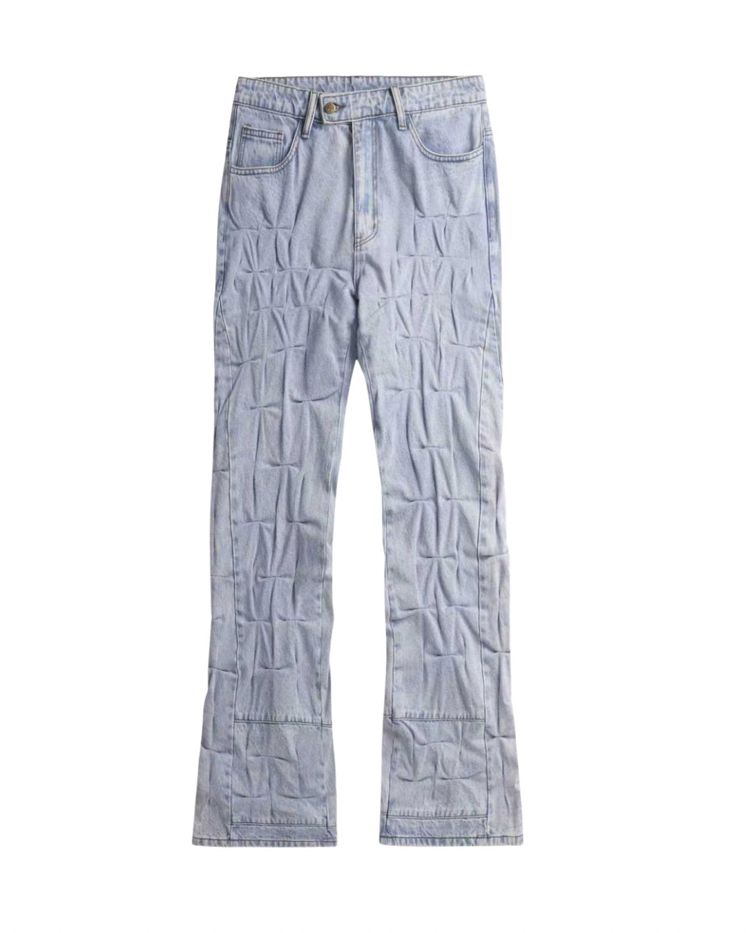 Villager Blue Grid Denim Set