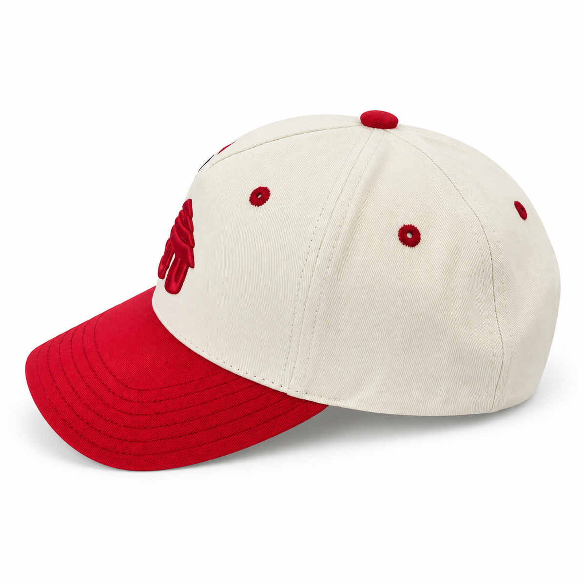 Villager Hutkeeper Snapback – Ivory / Red