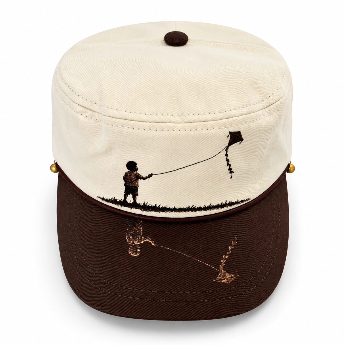 First Flight Hat – Cream and Chocolate